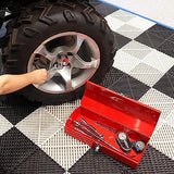 BIG RED ATB213 Torin 16" Hip Roof Style Portable Steel Tool Box with Metal Latch Closure, Red BIG RED