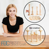Unfinished Wood DIY Pillar Candle Stands Kit by Factory Direct Craft for Crafting and Creating Factory Direct Craft