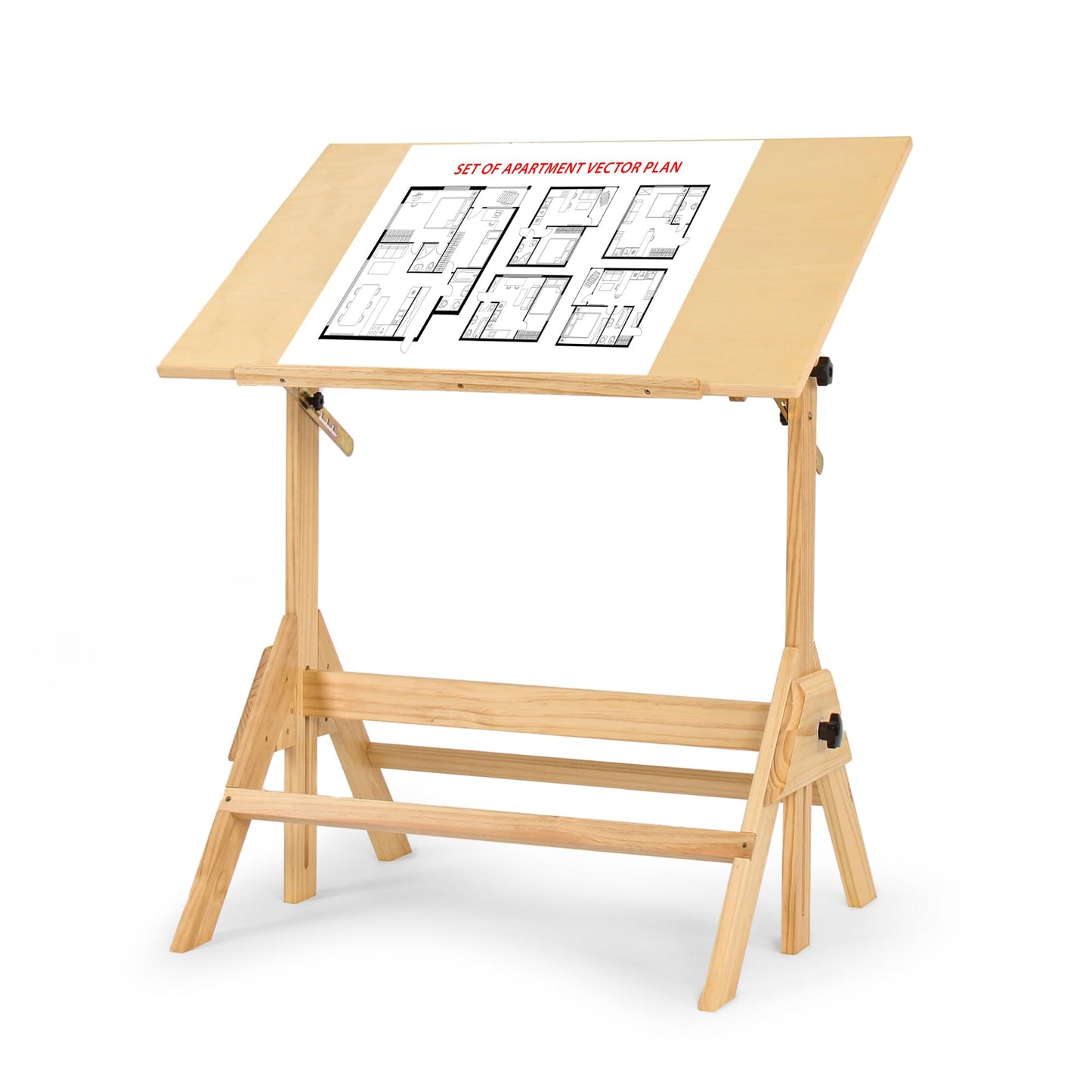 ARTIFY Extra Large Wood Drafting Table, Artist Drawing Table with Height Adjustable, Tilting Enlarge Tabletop, Studio Painting Table & Art Craft Desk