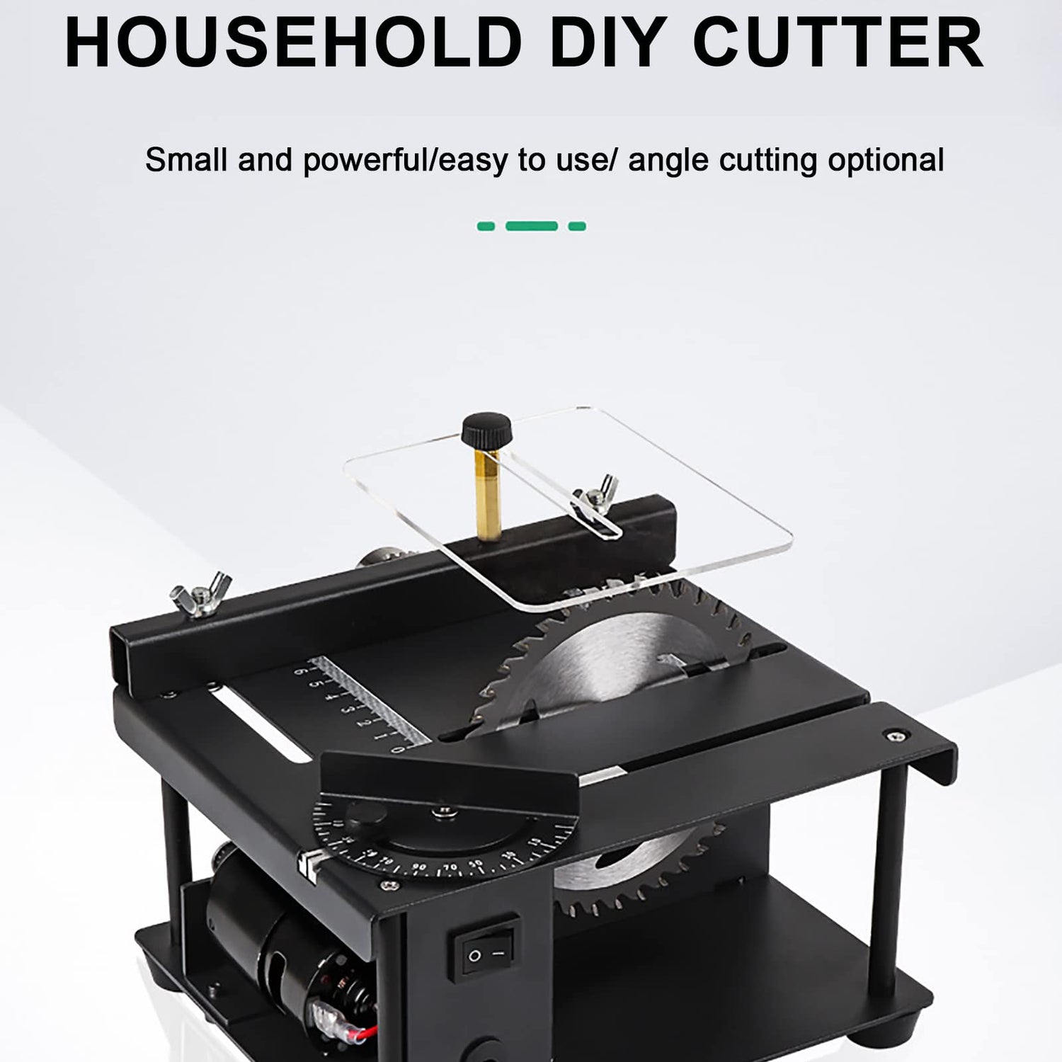 Mini Sliding Table Saw Electric Bench Saw 8500/min, 0-90° Precision Cutting Multifunctional Table Saw Household DIY Woodworking Sliding Table Saw Gdrasuya10