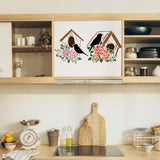 FINGERINSPIRE 4PCS Birdhouse Stencil for Painting 7.87x7.87inch Bird's House Painting Stencil Bird's Nest Drawing Stencil Spring Theme Craft Stencil FINGERINSPIRE