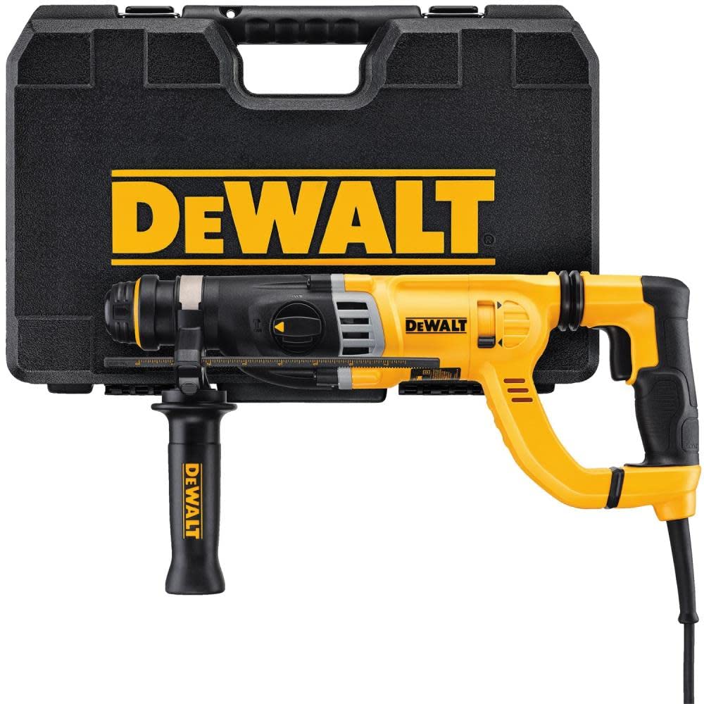 DEWALT Rotary Hammer Drill with Shocks, D-Handle, SDS, 1-1/8-Inch (D25263K) - WoodArtSupply