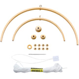 Tatuo Nursery Mobile Crib Bed Bell Ceiling Wooden Wind Chime Hanging DIY Wooden Frame Ornaments Handmade Kit for Infant Toys Nursing Accessories Tatuo