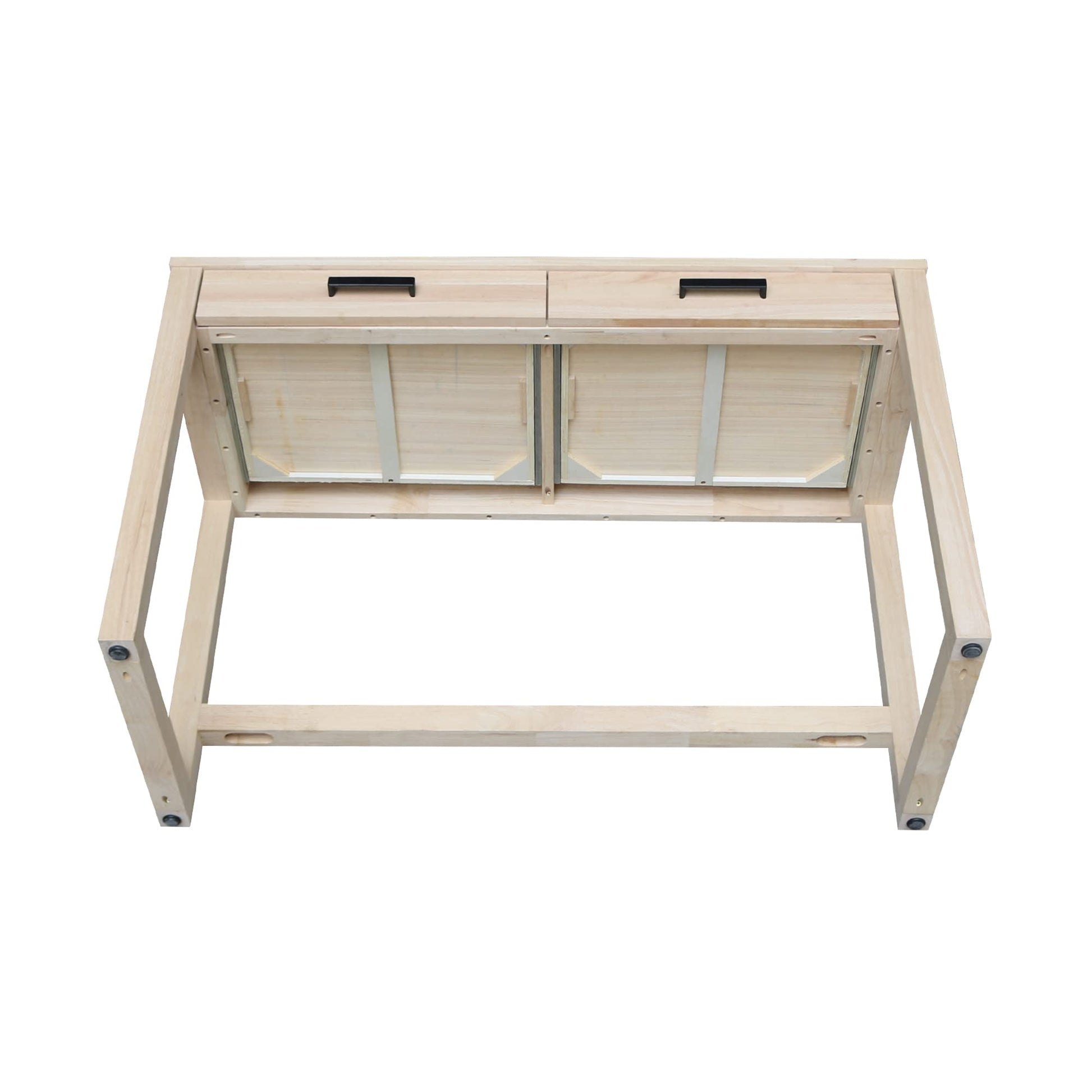 IC International Concepts International Concepts Carson Solid Wood Desk with Two Drawers, Unfinished - WoodArtSupply