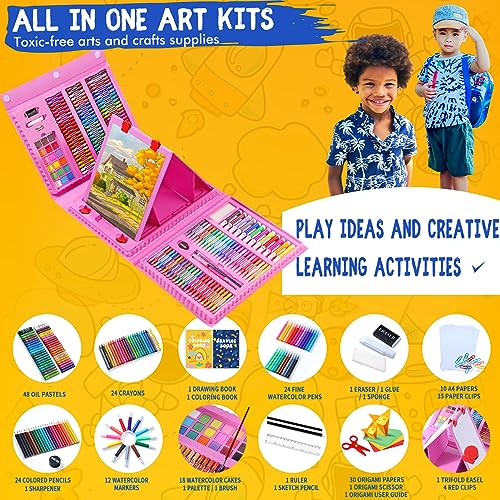 All in One Arts and Crafts for Kids, Art Kit for Drawing Coloring Pape –  WoodArtSupply