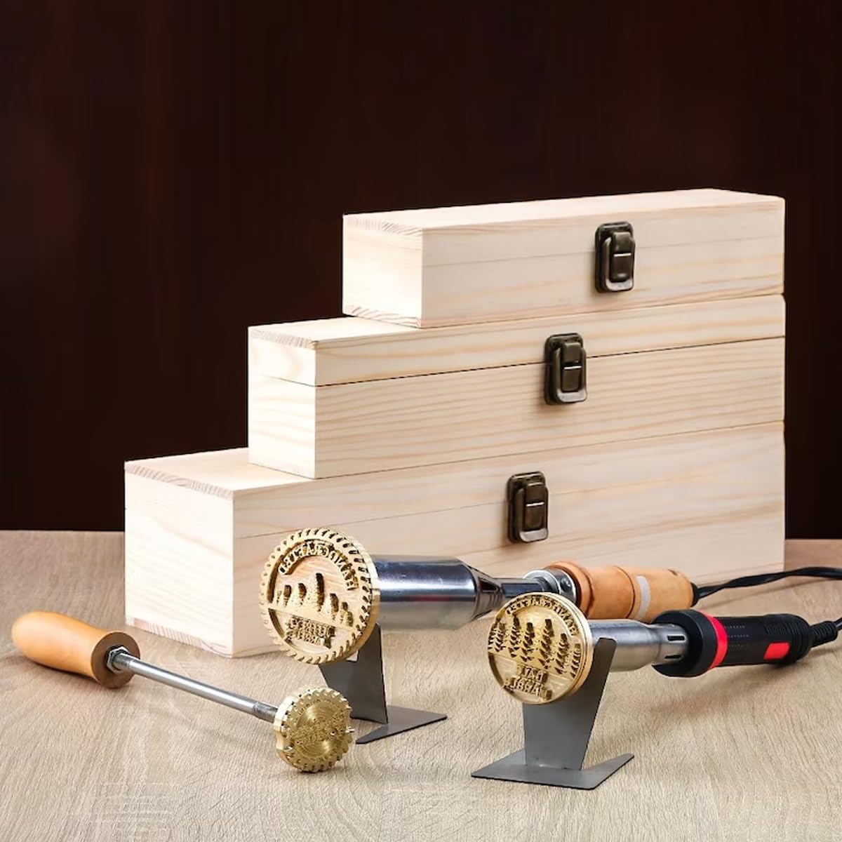 Custom Brass Branding Iron for BBQ, Grilling & Crafting - Personalised Heat Stamp TPFOON