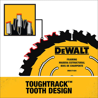 DEWALT Circular Saw Blade, 8 1/4 Inch, 24 Tooth, Framing & Ripping (DWA181424) - WoodArtSupply