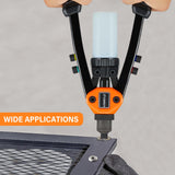 FOREVTL Rivet Gun - Pop Rivet Gun Kit with 210 Rivets (3/32", 1/8", 5/32", 3/16", 1/4'') and 5 Nosepieces, Full Metal 13" Large Heavy Duty Manual FOREVTL