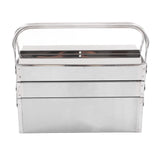 Portable Cantilever Tool Box Crafted from Stainless Steel with 5 Tray Cantilever for Home and Auto Repair Folding Metal Toolbox. (460) Walfront
