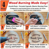 Scorch Paste - Wood Burning Paste, Wood Burning Gel for Crafting & Stencil, Stable Heat Activated Paste, Accurately & Easily Burn Designs on Wood, Scorch Paste