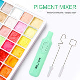 EXCEART 1 Set Electric Pigment Stirrer Mixer, Electric Pigment Ink Mixer, Electric Gouache Paints Mixer Color Stirrer Hand- held Electric Mixer for EXCEART