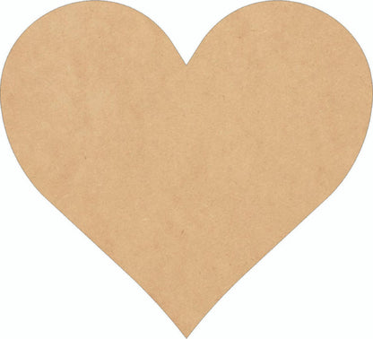 Wooden Valentine Heart 5 Inch Shape, Unfinished Wood Love Heart Craft Cutout, Blank Door Hanger