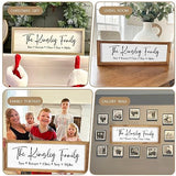 Last Name Signs for Home | Personalized Framed Wooden Family Name Sign for Home Decor Wall | Custom Wood Signs | Monogram Name Wall Decor | YATIE