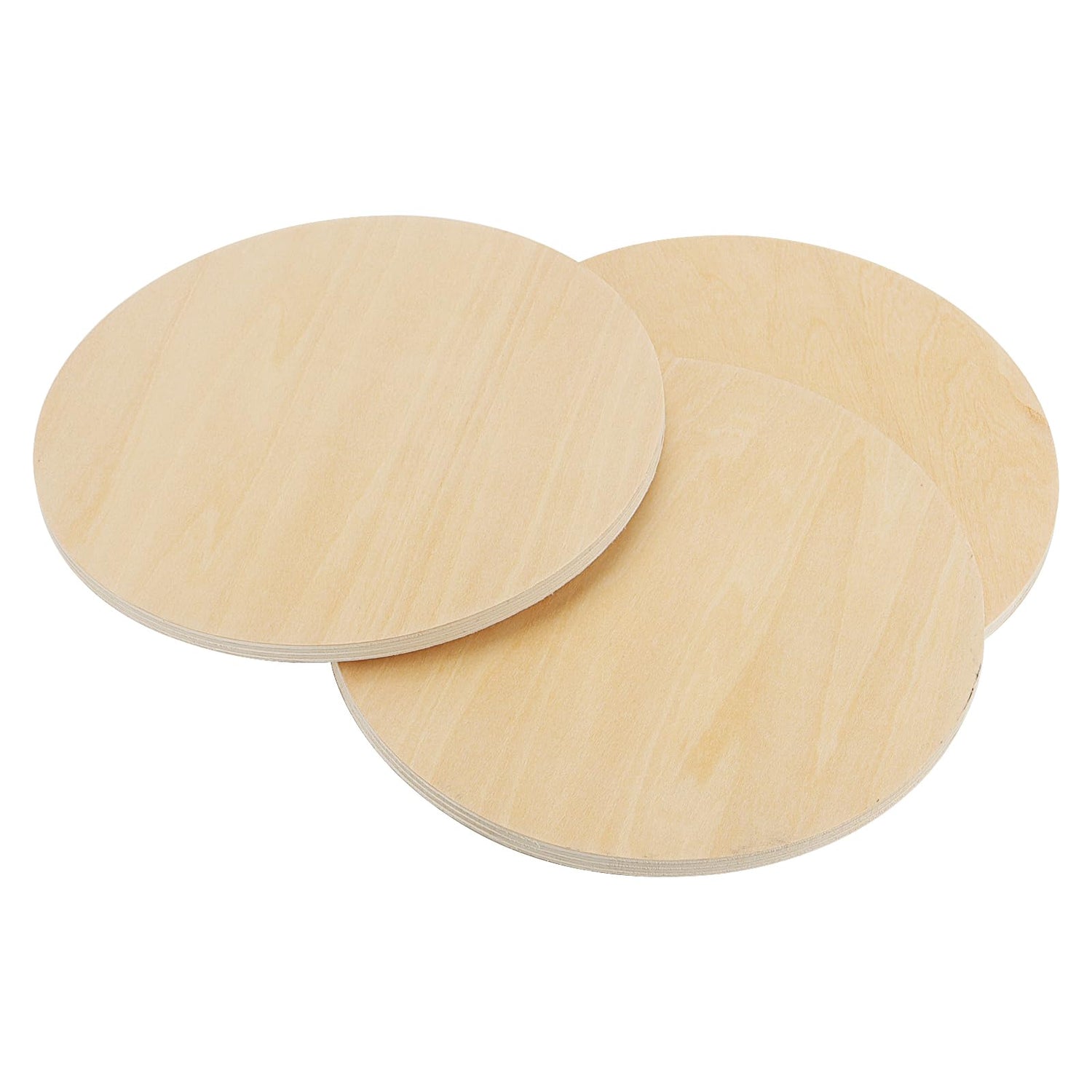 SHEUTSAN 24 PCS 6 x 6 Inch Blank Wood Circles, 1/4 Inch Thick Unfinished Wood Rounds Cutouts, Round Basswood Circles for Crafts Door Signs SHEUTSAN