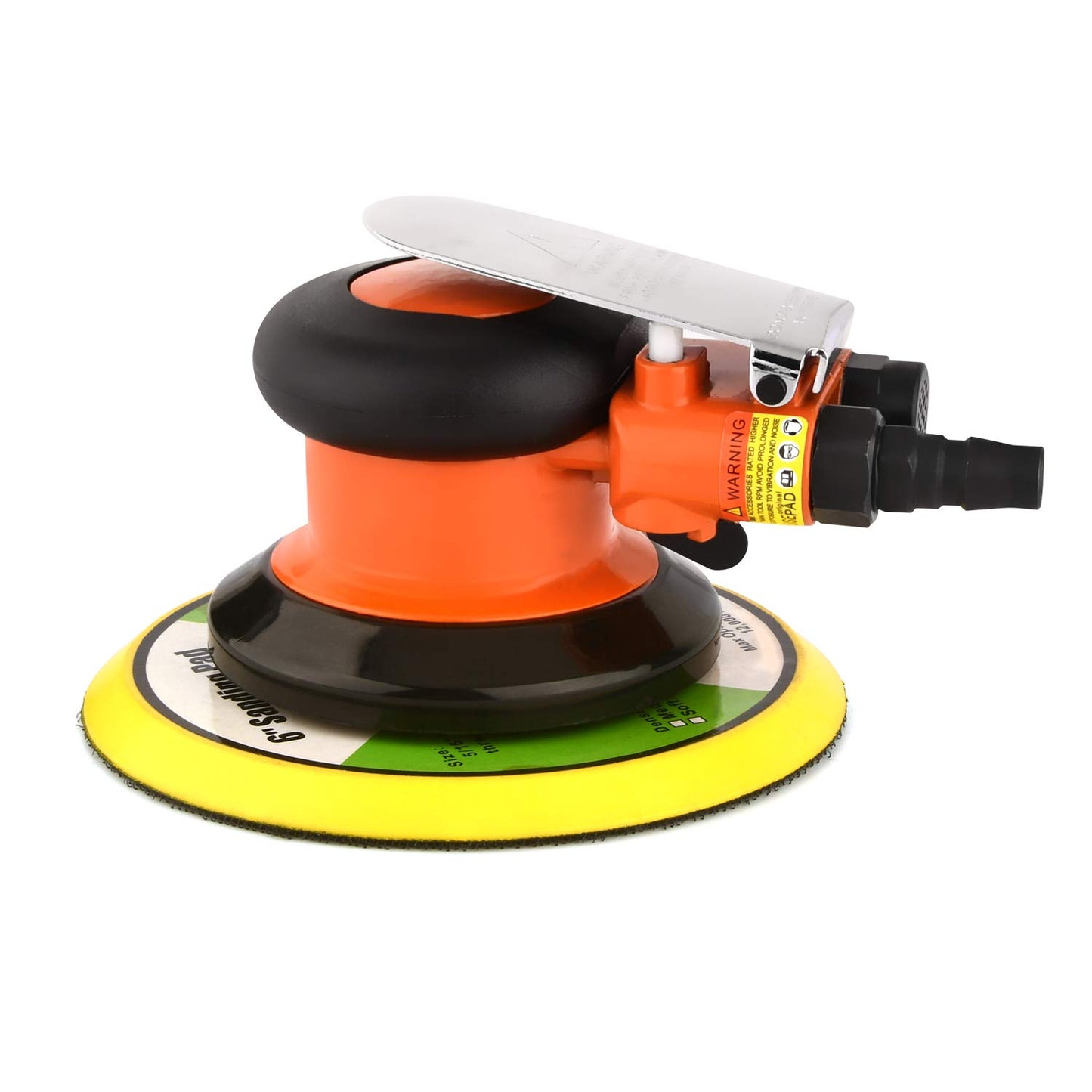 ZHONGAN 6" Pneumatic Air Random Orbital Sander for Wood Working, Heavy Duty Pneumatic Polishing Tool - WoodArtSupply