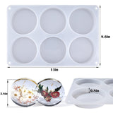 Actvty Resin Large Coaster Molds 6-Cavity Deep Round Silicone Molds for Resin Casting, for Epoxy Resin DIY Custom Coasters Resin Art Gifts Home Actvty