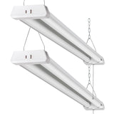OOOLED 4FT Linkable 42W 4800LM 5000K LED Ceiling Lights for Garages, Pull Chain ON/Off, Linear Work Light Fixture with Plug, 2 Pack OOOLED