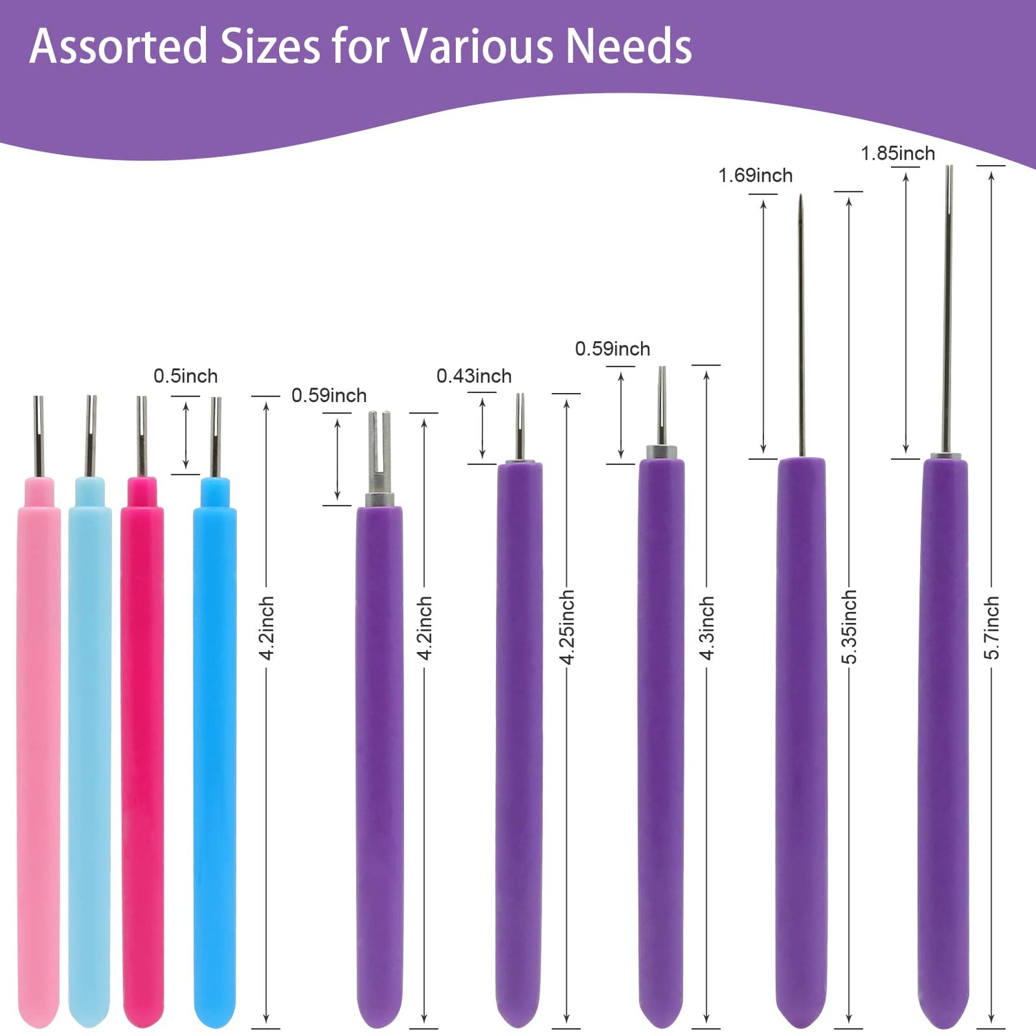 KITANIS 14 Pieces Paper Quilling Tools Slotted Kit, Assorted Sizes Rolling Curling Quilling Needle Pen for Art Craft DIY Paper Card Making Project KITANIS