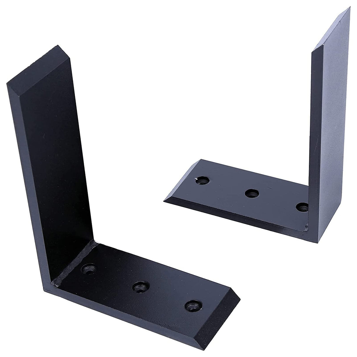 ECOTRIC 2Pcs Heavy Duty Black Steel 6"x8" Countertop Support Brackets Corbel Lot L Shelf for Table Bench, Bar Tops, Cabinetry, Shelves and DIY 500 ECOTRIC