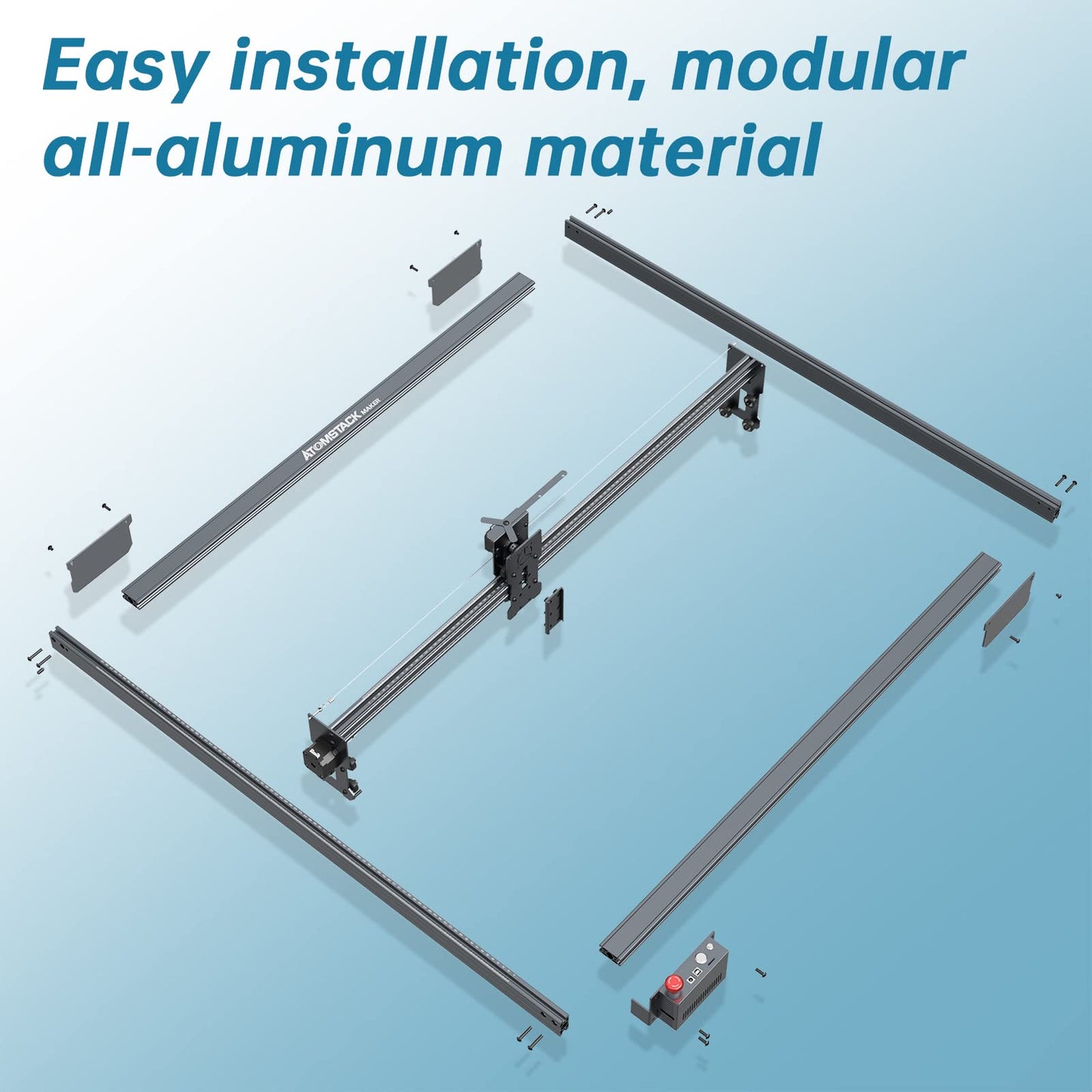 Atomstack E85 Working Area Expansion Kit 850 * 800mm for ATOMSTCK X20 Pro, A20 Pro, S20 Pro,X7 Pro, A10 Pro, S10 Pro,X7 40W, A5 Series Laser Engraver - WoodArtSupply