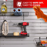 Slatwall Panel Garage Wall Organizer: Heavy Duty Wall Mounted PVC Wall Rack, Interlocking Slat Wall Paneling for Garage Wall Storage, Slatwall Board, DLDIRECT