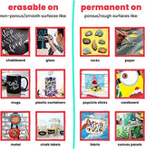 White Jumbo Chalk Markers - 15mm Window Markers | Pack of 2 White pens - Use on Cars, Chalkboard, Whiteboard, Blackboard, Glass, Bistro | Loved by Chalkola