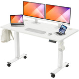 MOUNTUP 𝟓𝟓 𝐱 𝟐𝟖 Inches Electric Height Adjustable Standing Desk, Sit Stand Desk with Memory Controller, Ergonomic Stand Up Desk for Home Office with MOUNTUP