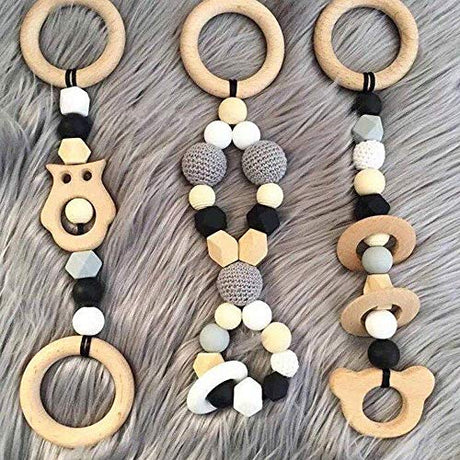 Onwon 10 Pieces Wooden Rings Natural Wood Rings Without Paint Smooth Unfinished Wood Circles for Craft DIY Baby Teething Ring Pendant Connectors Onwon