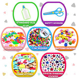 FUNZBO Arts and Crafts Supplies for Kids - Kids Crafts Toys with Sequins, Diamond Stickers & Foam Letters, Crafts for Girls Age 4 5 6 7 8 9 - All in FUNZBO