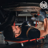 M-AUTO Foldable Z Creeper 2-in-1 Rolling Folding Car Creeper & Seat, 36" Adjustable Roller Garage Chair Lay Down or Sit, 330LBS Capacity Under Car M-AUTO