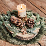 Sancodee 8 Pcs Large Unfinished Wood Slices, 9-10 Inches Wood Slabs for Centerpieces Natural Wooden Circle, DIY Wood Centerpieces for Tables Wedding Sancodee