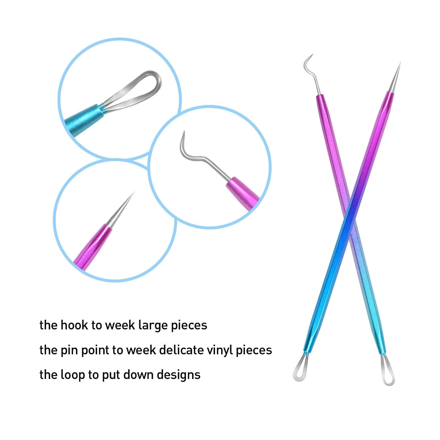 tiptopcarbon Craft Weeding Tool Set for Adhesive Vinyl HTV 3pcs/Pack tiptopcarbon