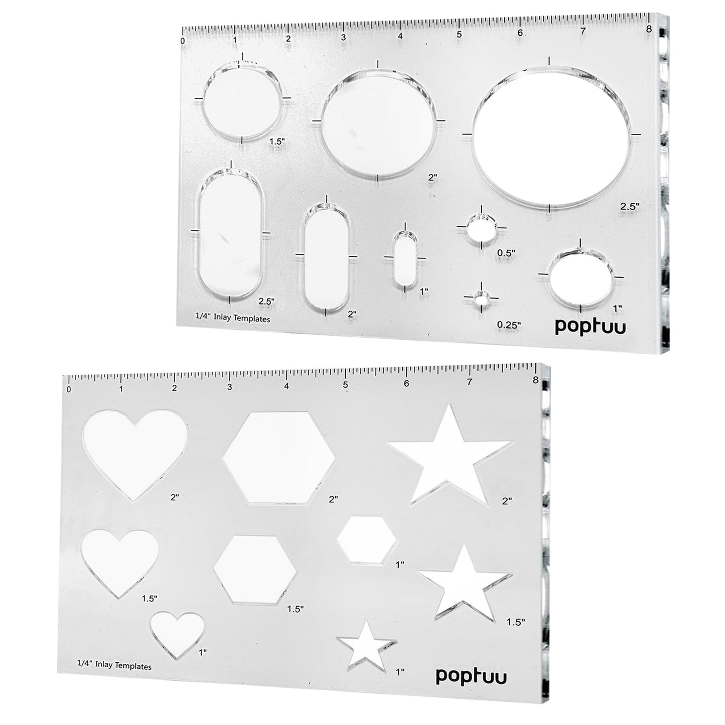 Router templates for Woodworking - 18 in 1 Inlay Template Kit for Working with Wood, Acrylic Router Templates, Decorative Stencil Tool for Design, - WoodArtSupply