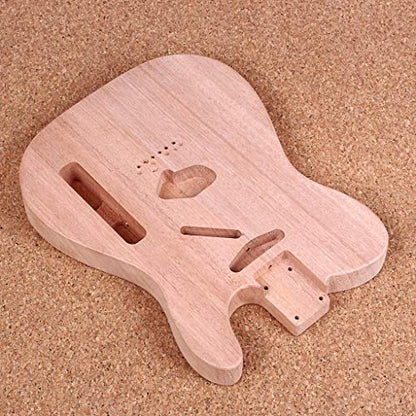 Alnicov Unfinished Electric Guitar Body for Fender Telecaster TL Guitar DIY Accessory Mahogany Wood - WoodArtSupply