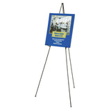 Quartet Instant Easel 63” Stand, Supports 5 lbs., Tripod Base, Powder Coated Steel Material, Collapsible, Black (29E) Quartet