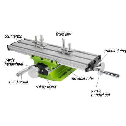 12.2 Inches Milling Machine Worktable for Mini Drill and Drill Bracket, Multifunction Mill Working Table with X-Y Axis for CNC Machine Tool,2-5 Days - WoodArtSupply