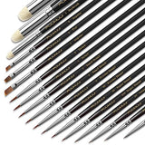 Miniature Model Paint Brushes Drybrush Set 18pcs for Effect, Fine Tip Model Painting - Professional Dry Brush Detail Paint Brushes for Tabletop & Fuumuui