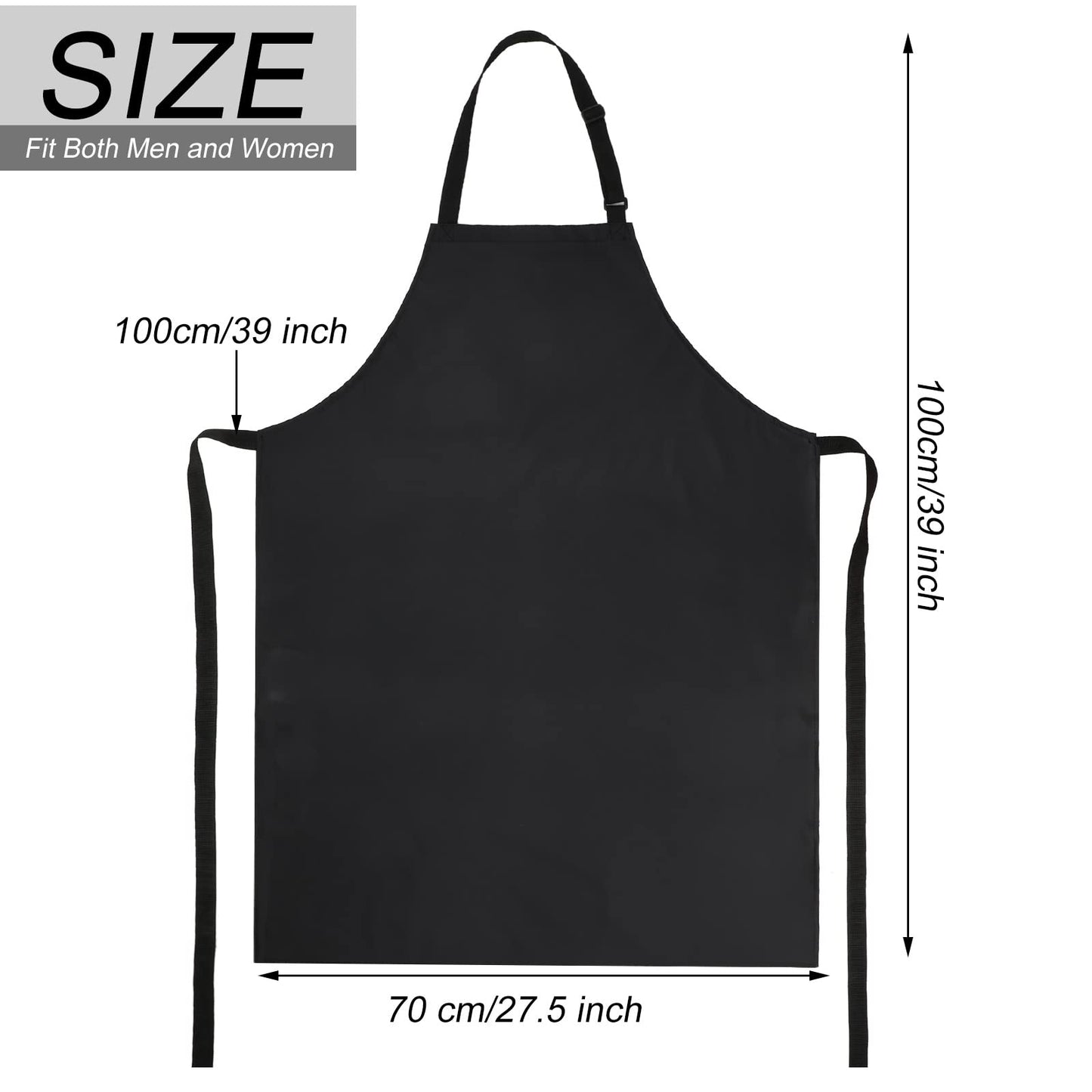 Cheecen 6 Pieces Waterproof Apron Commercial Vinyl Oil Resistant Apron Work Baking Cooking Adjustable Plastic Aprons for Women Men Chef Dishwashing, - WoodArtSupply