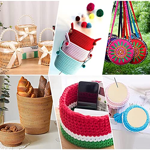 2pcs Natural Wooden Basket Bottom Basket Weaving Supplies Making