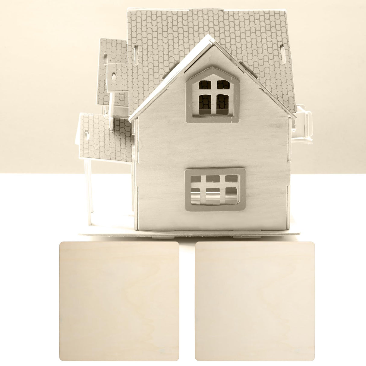 HOIGON 20 PCS Square Unfinished Wood Pieces, 10 x 10 Inch Blank Basswood Wooden Sheets Wooden Cutout for Crafts, DIY, Painting HOIGON