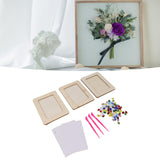 DIY Picture Frame Making Kit, 3 Sets DIY Unfinished Wooden Art Kit Arts Supplies Girls Boys Party Games Favors AUNMAS