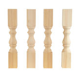 CAROLINA LEG CO. Chunky Monastery Farmhouse End Table Legs - Unfinished - DIY Furniture - Turned Legs - Set of 4 - Dimensions: 3.5" x 23" CAROLINA LEG CO.