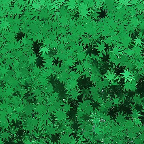 3 Pack - Green, Rainbow & Silver Holographic Leaf Glitter - Solvent Resistant & Cosmetic Grade - Face Body Nails Resin Arts & Crafts, Tumblers, Bath Electric Bliss Beauty