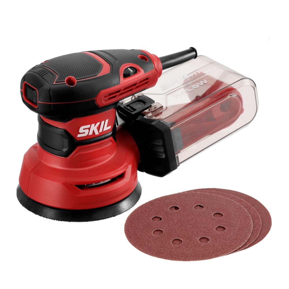 SKIL 5” Random Orbital Sander with Cyclonic Dust Box & 3pc Sanding Sheet - SR211601 Skil