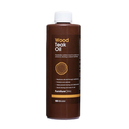 Furniture Clinic Teak Oil | Wood Oil Protects and Cleans Outdoor and Indoor Furniture | Restores & Protects Wood, Prevents Drying & Other Damage | - WoodArtSupply