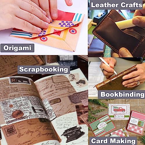 VENCINK Genuine Bone Folder Scoring Folding Creasing Origami Paper Creaser Crafting Tool for DIY Handmade Leather Burnishing, Bookbinding, VENCINK