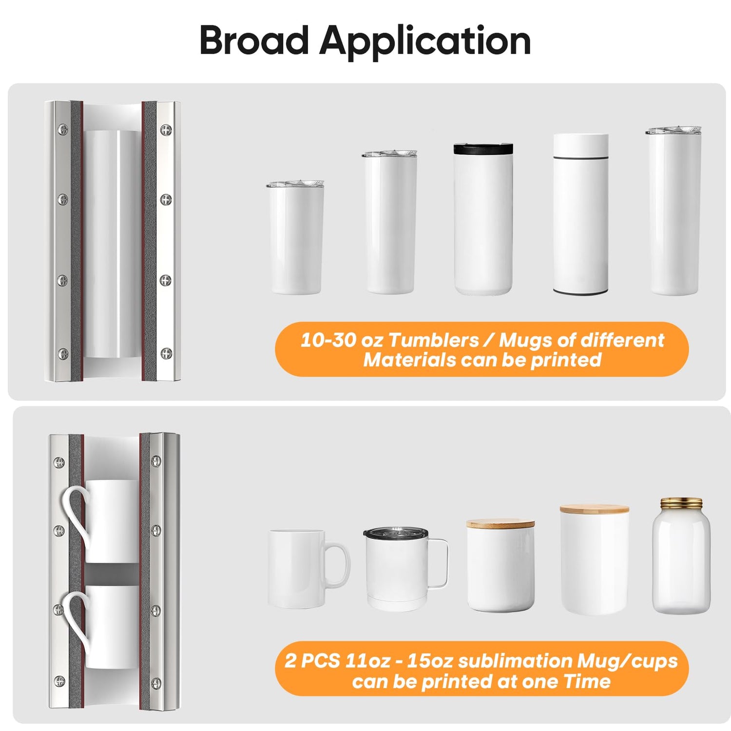 Tumbler Heat Press Machine Pro 30 OZ - Diyand 110V Heat Press Fits 30OZ 20OZ 16OZ Sublimation Skinny Straight Tumblers Glass, 11OZ DIY Mug Tumbler Diyand
