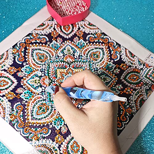 Diamond Painting Pen,Diamond Art Pen,Resin 5D Diamond Painting Pen Kit Tool Accessories Stylus Drill Pen for Diamond Painting Nail Art Cross Stitch Praise V Do