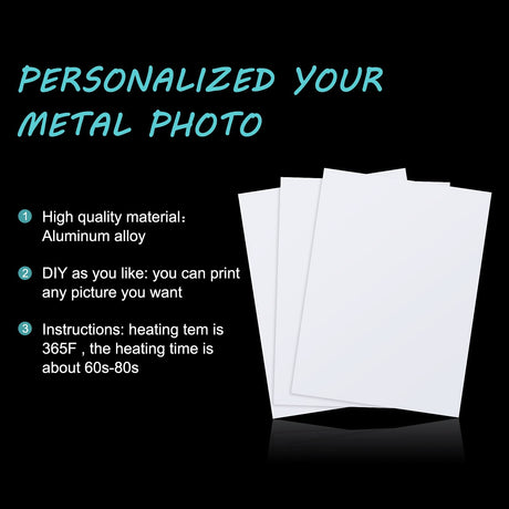 Hotop 8 Pieces Sublimation Metal Photo Blanks Aluminum Photo Sign Blank 6 x 8 Inch Photo Metal Wall Poster Frame Blank for Sublimation Heat Press, Hotop