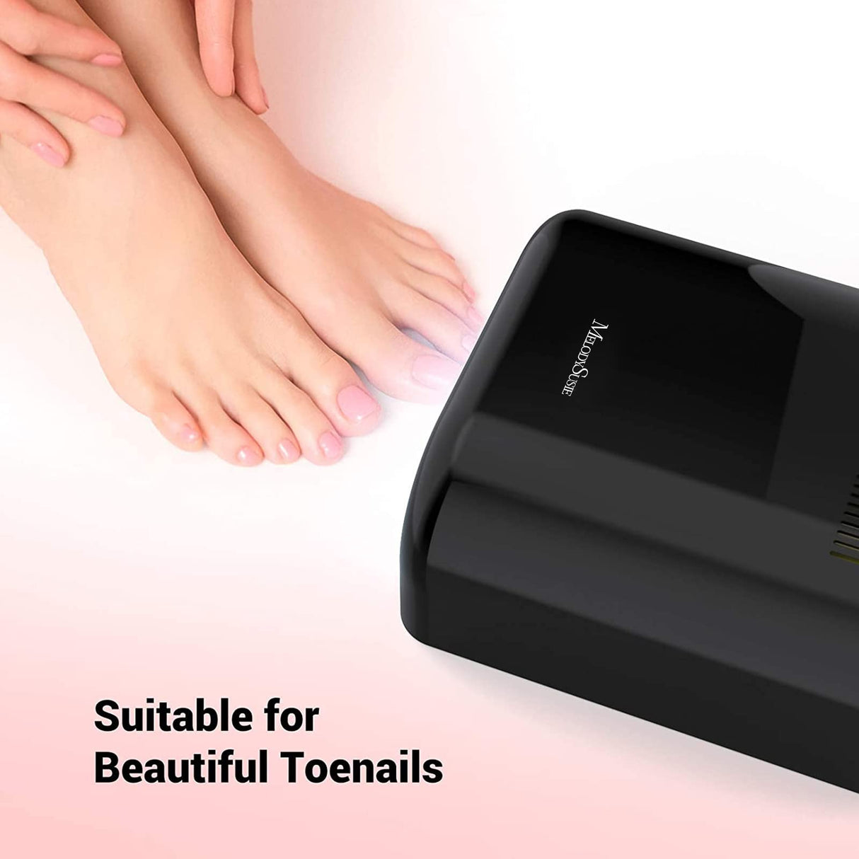 MelodySusie 36W Nail Lamp for Resin, Professional Gel Nail Polish Curing Lamp with 3 Timer Setting, Sliding Tray for Manicure Pedicure Resin, Black MelodySusie